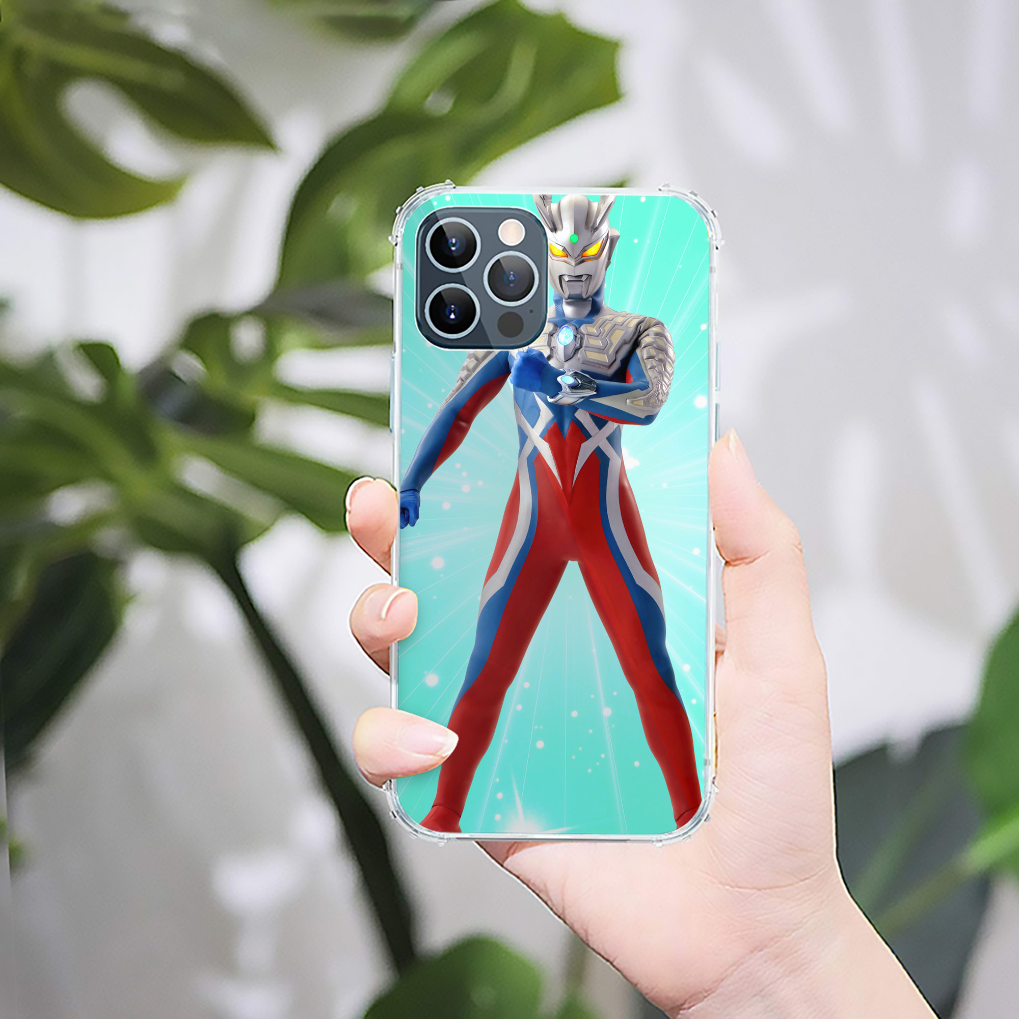 （画像用） ウルトラマン Ultraman 【iPhone 12シリーズ対応】透明スマホケース（クリアソフトケース）